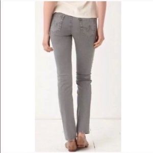 AG | Edie Skinny Straight Grey Pants Modal Midrise 27R